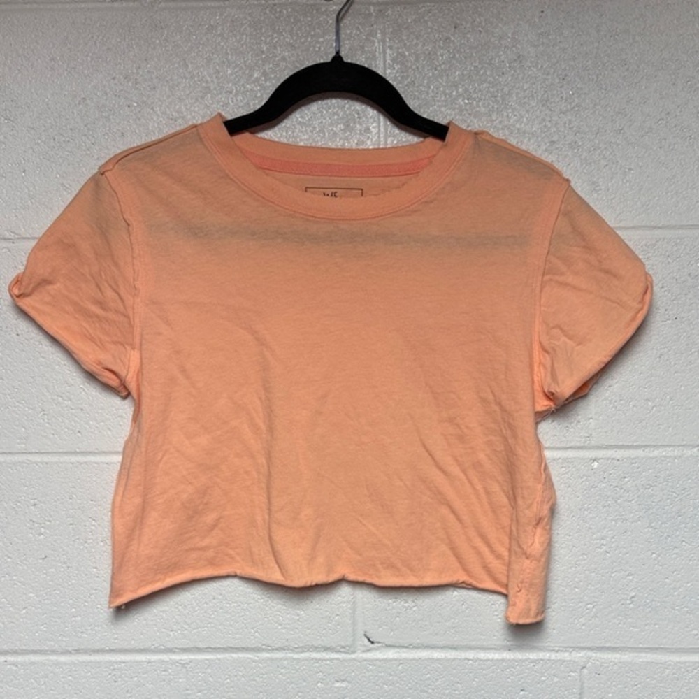 We The Free Orange Crop Top‎ Raw Hem